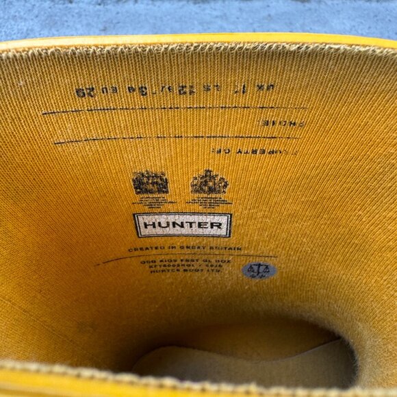 HUNTER Yellow Rain Boots Kids 12 US 29 EU First Classic Waterproof Gum Boot - Picture 10 of 11